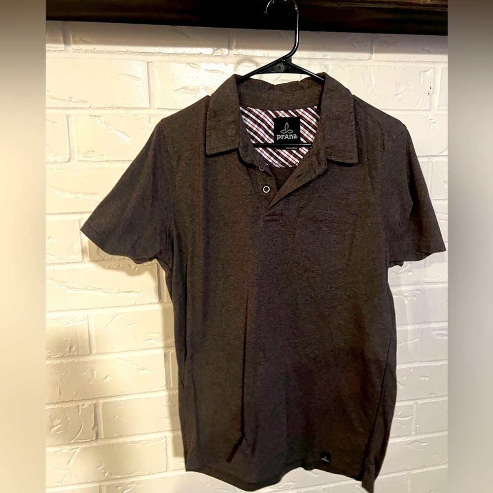 Grayish brown Prana polo shirt size small